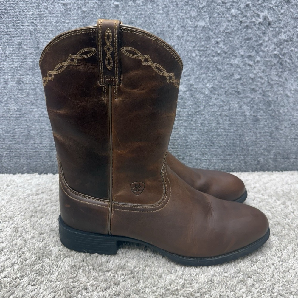 Ariat Roper 35525 Brown Leather Cowboy Western Work Boots Men's size 12D